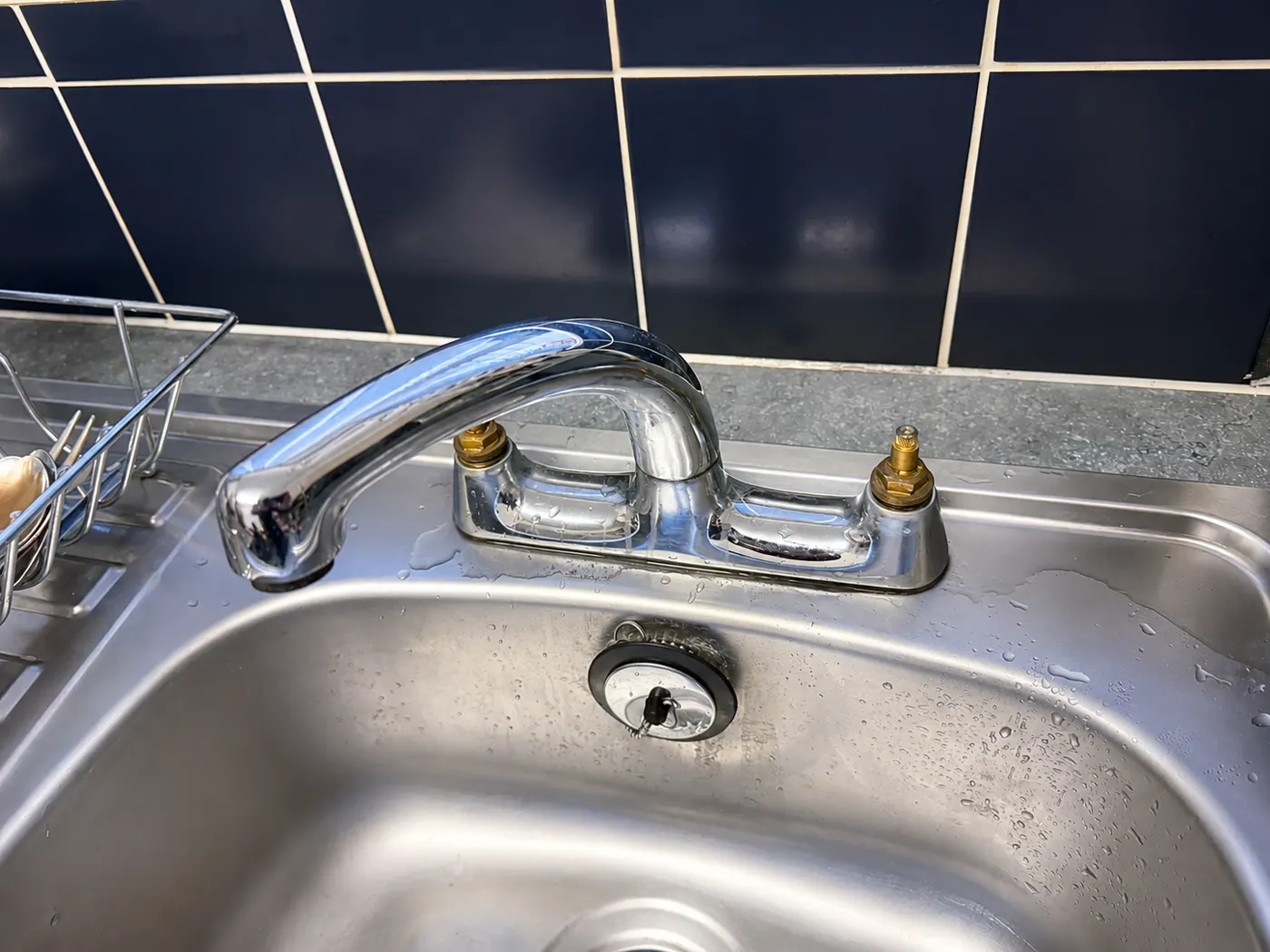 Kitchen mixer tap replaced during a general plumbing repair job in Oldham